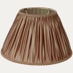 Douppion Crush Silk Handsewn Lampshade with Picot Braid Trim