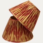 Stunning Red and Gold Ikat Silk Cotton Ikat Empire Lampshade