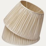 Ivory Douppion Silk Hand Sewn Gathered Lampshade