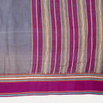Hyderabad Vintage Sindh Silk and Cotton Shawl with Grey Panel