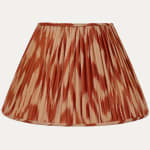 Burnt Orange Adras Silk Ikat Handsewn Lampshade