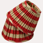 Red and Gold Striped Silk Cotton Ikat Lampshade