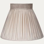 Classic Eggshell Plain Silk Lampshades with Collar Top and US Fitting