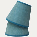 John Boyd Paso Pale Marine Horsehair Clip-on Lampshade with Cream Linen Lining