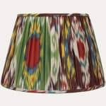 Unique Silk Ikat Lampshade with Habotai Silk Lining
