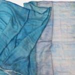 Uzbek Azure Blue Silk Shawl