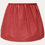 SFJ Museum Red Silk Handsewn Lampshade with Loose Skirt