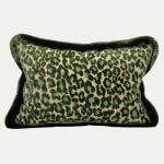 Oscar de la Renta Le Leopard Emerald Cushion handmade by Floren