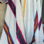 Wall Hanging In Shaped Silk Ribbons And Cotton Veil - Djerba Tunisia