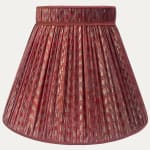 Fortuny Cilindri Gold & Silver on Red collar-top lampshade