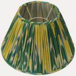 Green Yellow and Blue Silk & Cotton Ikat Empire Lampshade