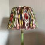Unique Silk Ikat Lampshade with Habotai Silk Lining