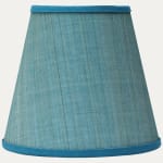 John Boyd Paso Pale Marine Horsehair Clip-on Lampshade with Cream Linen Lining