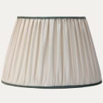 Faille Lugano Ivory Silk Hand Sewn Lampshade with Taffetas Silk Trim