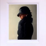 Jack Vettriano Portrait in Black and Pearl Mounted