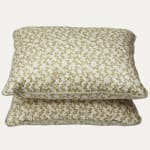 Warner Textile Archive Nathalie in Lime Cushion with Contrast Piping