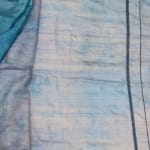 Uzbek Azure Blue Silk Shawl