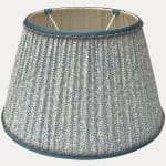 Bennison Great Kasumi Blue on Oyster Lampshade