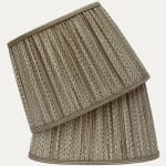 New Fortuny Tapa Stripe Old Gold & White Oval Lampshade