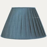 Dark Blue Strie SFJ Silk Box Pleated Lampshade