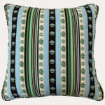 Madeleine Castaing Rayure Cachemire Percale Vert Cushion