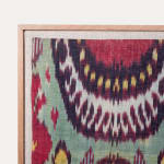 Framed Tajik Ikat Fragment 19th C.