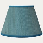 John Boyd Paso Pale Marine Horsehair Clip-on Lampshade with Cream Linen Lining