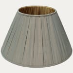 Bespoke SFJ Blue Orr Changeant Silk Box Pleated Lampshade