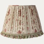Namay Samay Suri Peach Handsewn Lampshade with Mother of Pearl Tassel Trim