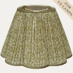 Warner Textile Archive Nathalie Lime Scallop Lampshade for US Lamps