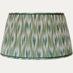 Lee Jofa Clare Print Moss Ikat Style Handsewn Lampshade