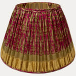 Vintage Woven Pink & Gold Silk Sari Lampshade