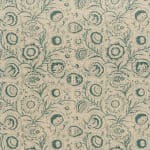 Woodcut Blue On Beige