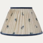 Decors Barbares Blue Polonaise Hand-Sewn Lampshade with Velvet Trim