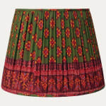 Antique Geometric Cambodian Textile Handsewn Gathered Lampshade
