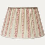 Fleurons d'Helene Cathrin Ivory Embroidered Fabric Handsewn Lampshade