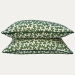 Sibyl Colefax & John Fowler Squiggle Green Linen Decorative Cushion