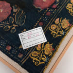 Framed Ottoman Hand-block Printed and Embroidered Textile