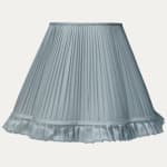 Slate Blue Faille Lugano Silk Scallop Lampshade