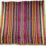 Ceremonial shawl or hanging in sewn silk strips from Djerba, Tunisia