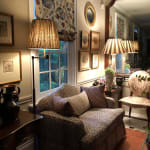 Rose Uniacke Lightweight Linen in Seed Handsewn Lampshade