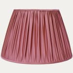 Indian Douppion Strawberry Handsewn Gathered Lampshade