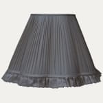 Seal Grey Faille Lugano Silk Scallop Lampshade