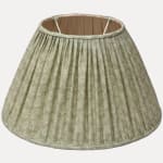 Delicate Rosa Bernal Renacimiento Verde Handsewn Empire Lampshade