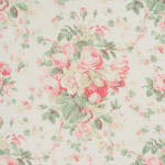 Roses Faded Pink Green On Oyster