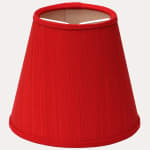 John Boyd Criollo Red Horsehair Clip-on Lampshade with Cream Linen Lining