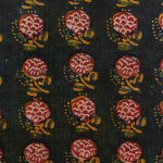 Framed Ottoman Hand-block Printed and Embroidered Textile