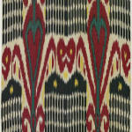 Robert Kime Andijan Red and Black Ikat