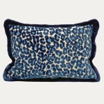 Oscar de la Renta Le Leopard Sapphire Cushion handmade by Floren