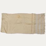 Vintage Pale Golden Striped Silk Shawl